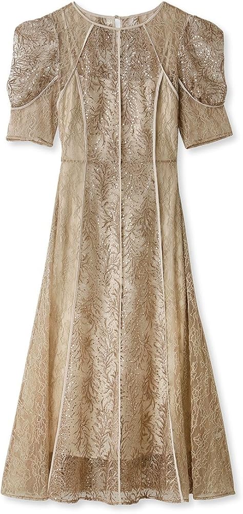 Amazon.co.jp: [フレイ アイディー] リーフレースパイピングドレス