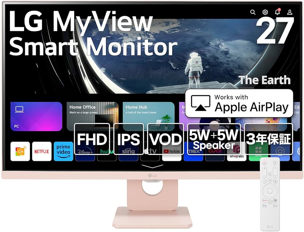 Amazon.co.jp: LG スマートモニター / 27SR50F-P/MyView Smart Monitor
