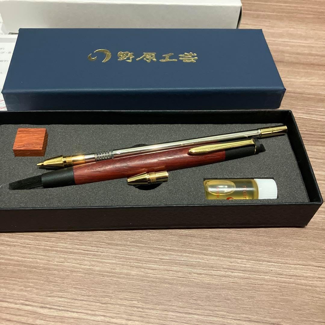 野原工芸 シャープペンシル(紅紫檀) 旧型 固定式口金付き 野原工芸