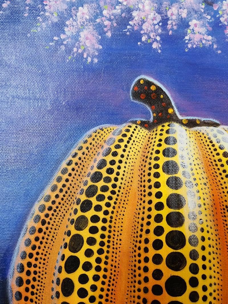 ほこのきしんきち かぼちゃ 油彩額 真作 500x0.jpg