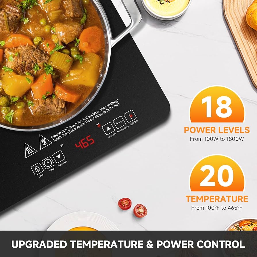 Amazon.com: AMZCHEF Portable-Induction-Cooktop-2-Burner-ETL