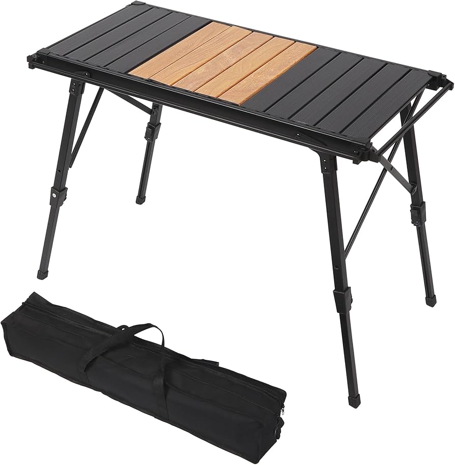 Amazon.co.jp: キャンプテーブル IGTテーブル 折り畳み 高さ無段階調節