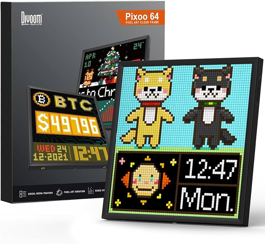 Divoom Pixoo-64 - WiFi Pixel Cloud Digital Frame with APP Control