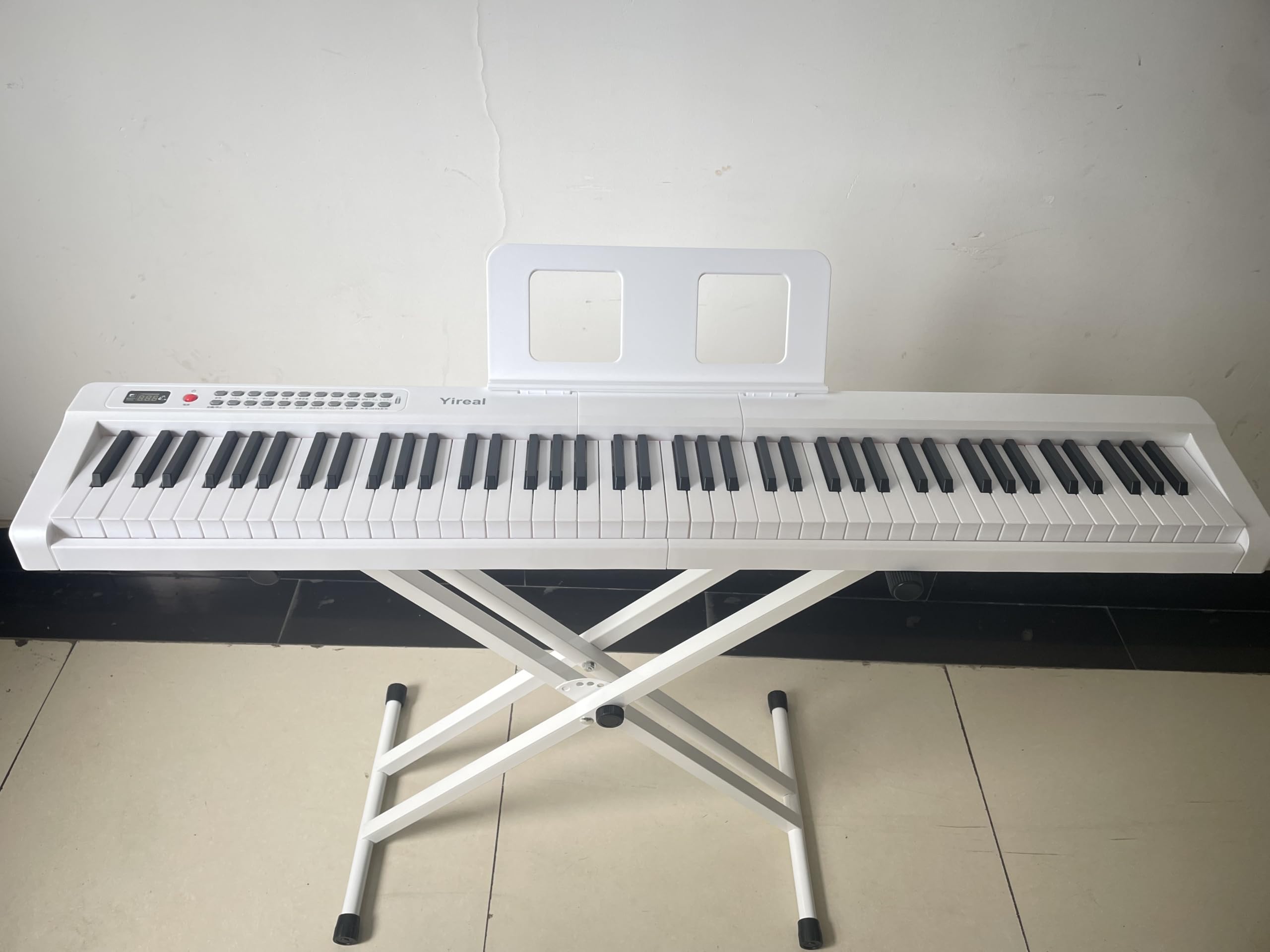 Amazon | Yireal デジタルピアノ、88鍵盤、スリムデザイン、ステレオ