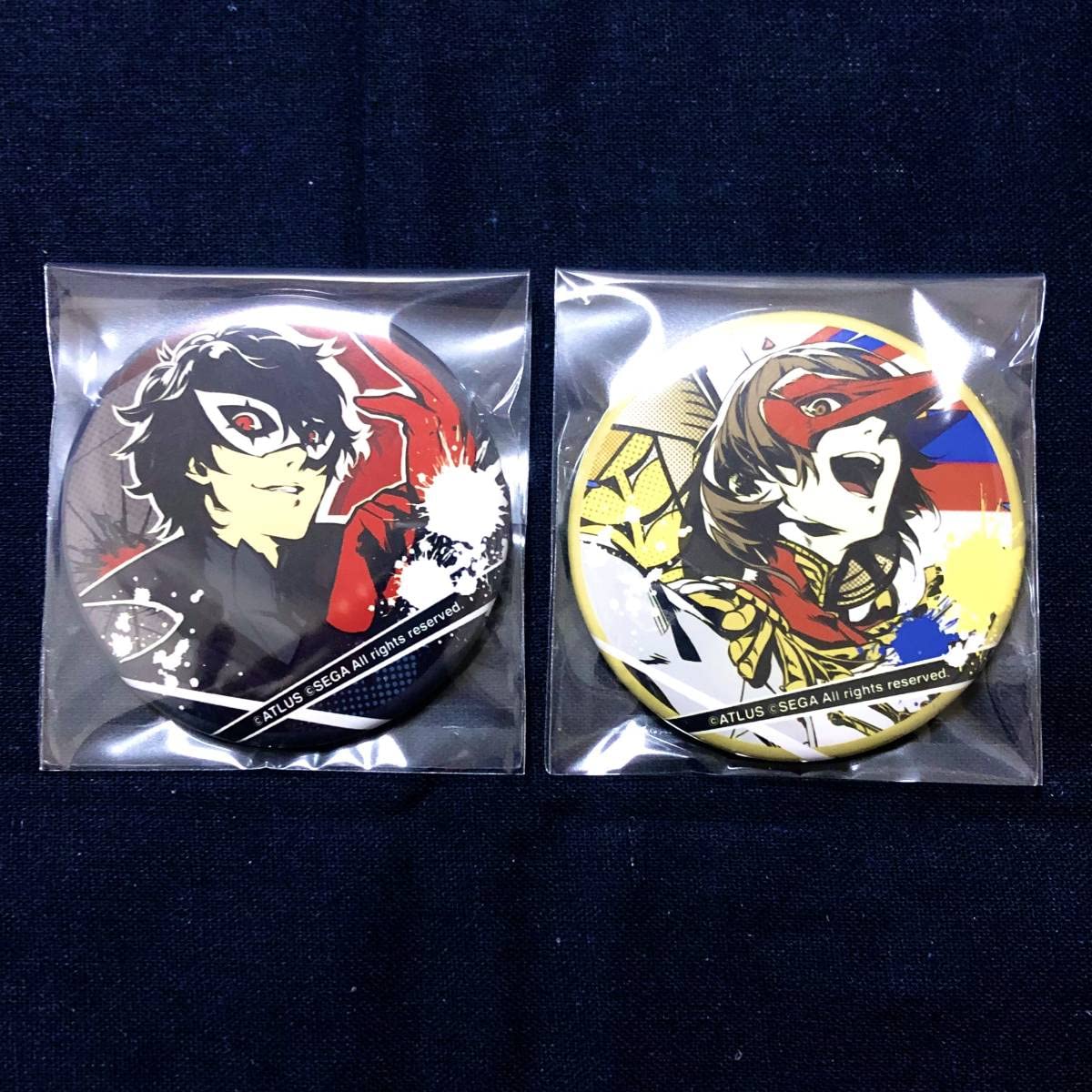 ペルソナ5 ザ・ロイヤル 楽コレ メタル風缶バッジ D-2賞 主人公