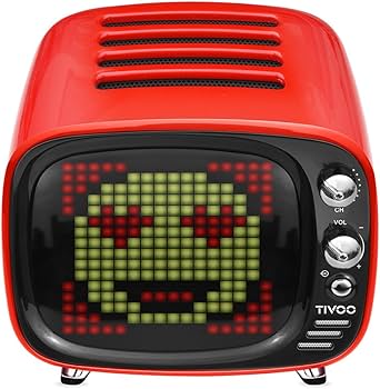 Amazon | Divoom TIVOO レトロTV型モニター搭載 Bluetoothスピーカー