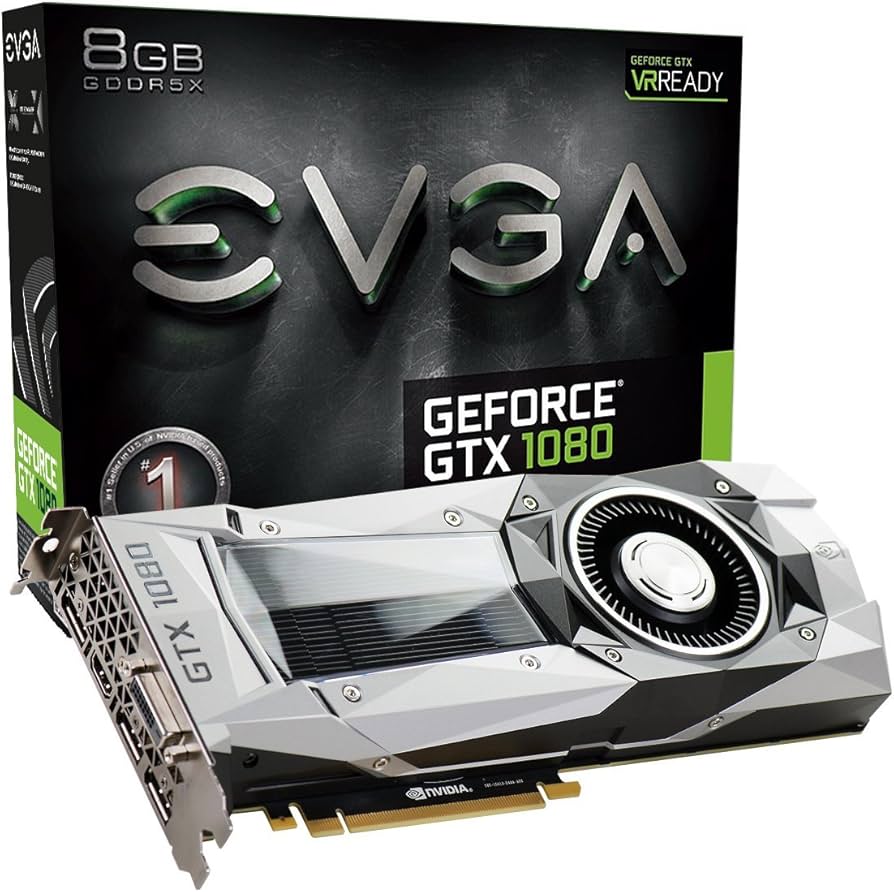 EVGA GeForce GTX 1080 Founders Edition, 8GB GDDR5X, LED, DX12 OSD