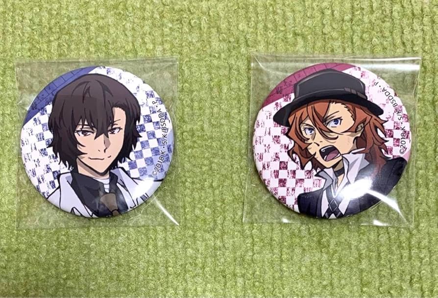 文豪ストレイドッグス 文スト 双黒 缶バッジ 太宰治 中原中也 セット 双