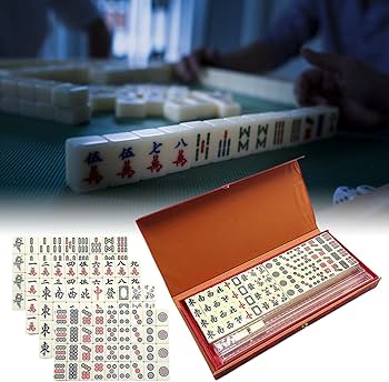Amazon.co.jp: 麻雀牌 麻雀セット 麻雀パイ 収納ケース付き 27x12