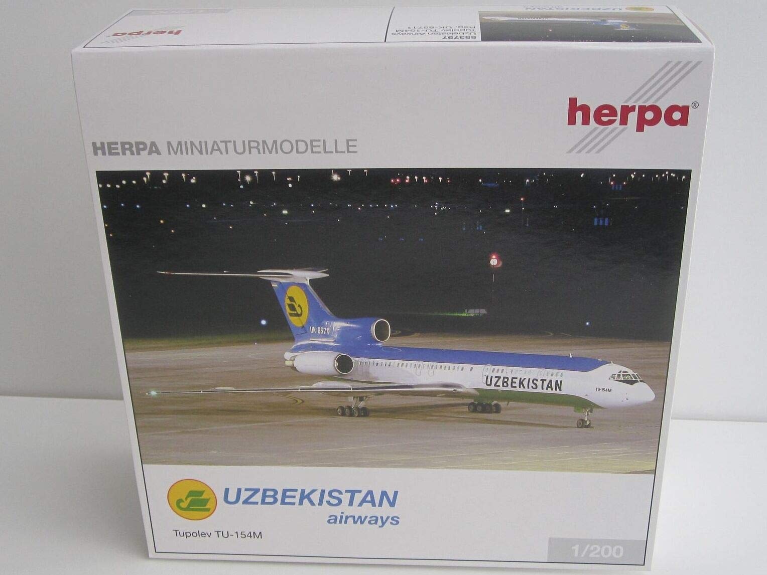 ウズベキスタン航空 UZBEKISTAN ツポレフ Tu-154M 1/200