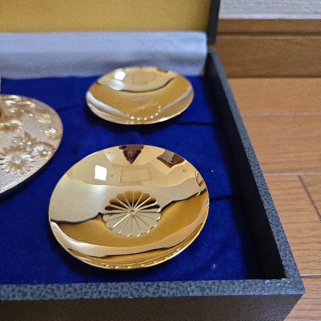 金の屠蘇器セット 金メッキ 銚子 盃 骨董品 アンティーク お屠蘇 屠蘇
