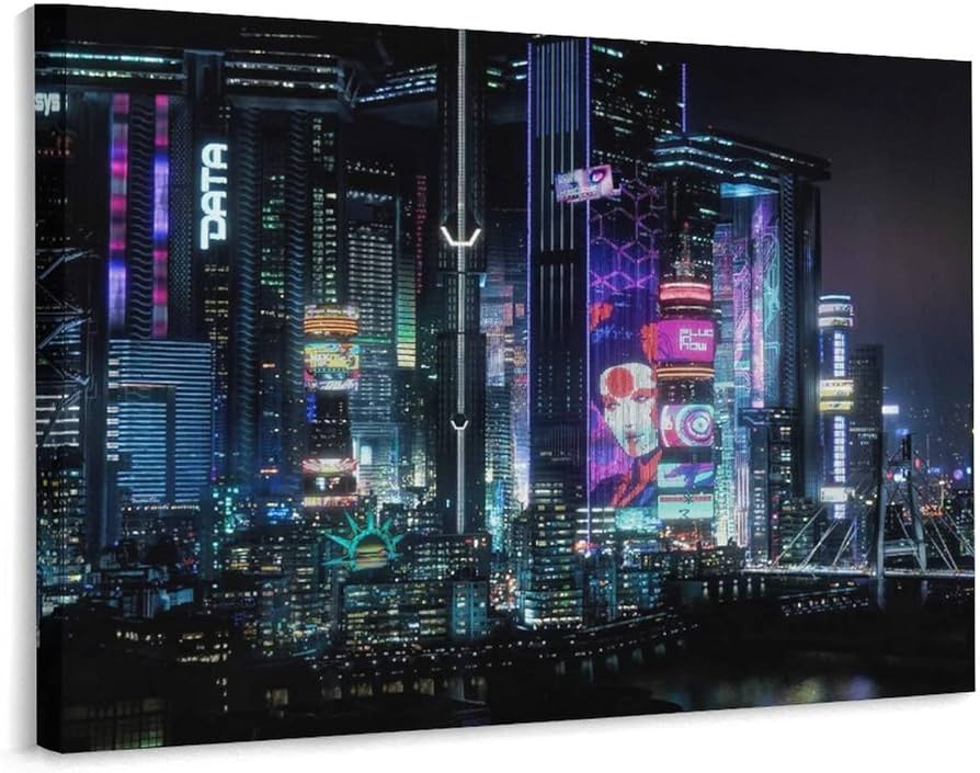 Amazon.co.jp: サイバーパンク2077 アートパネル 絵画 油絵 インテリア