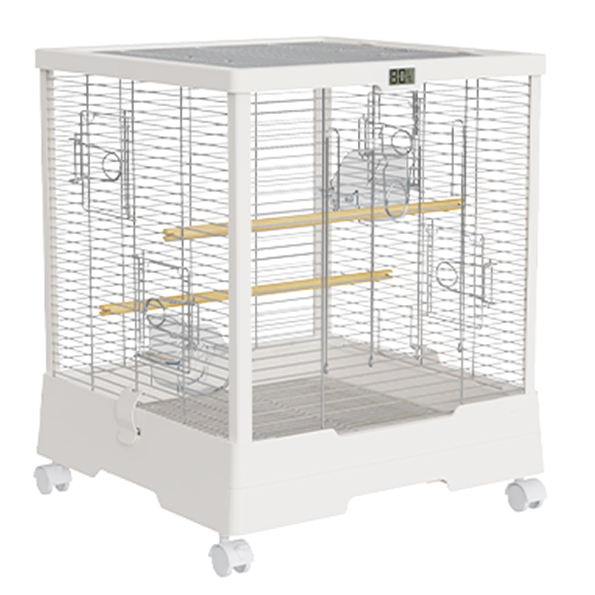 Amazon | 鳥かごスマートな電子 温度と湿度の表示*夜間照明付き 48*48