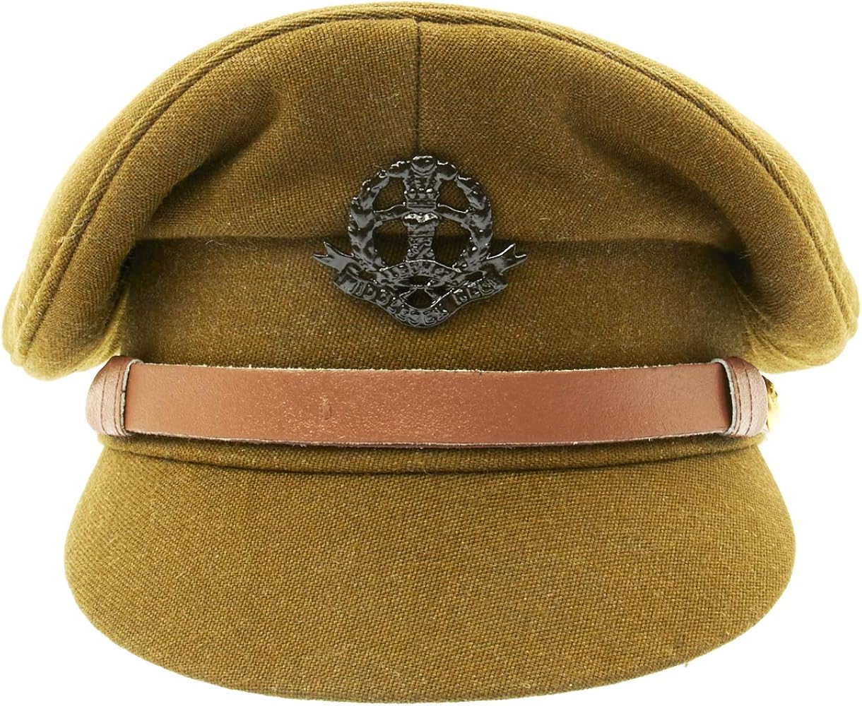Amazon | British WWII Officer Peakedバイザーcap-サイズUS 7 (56 cm