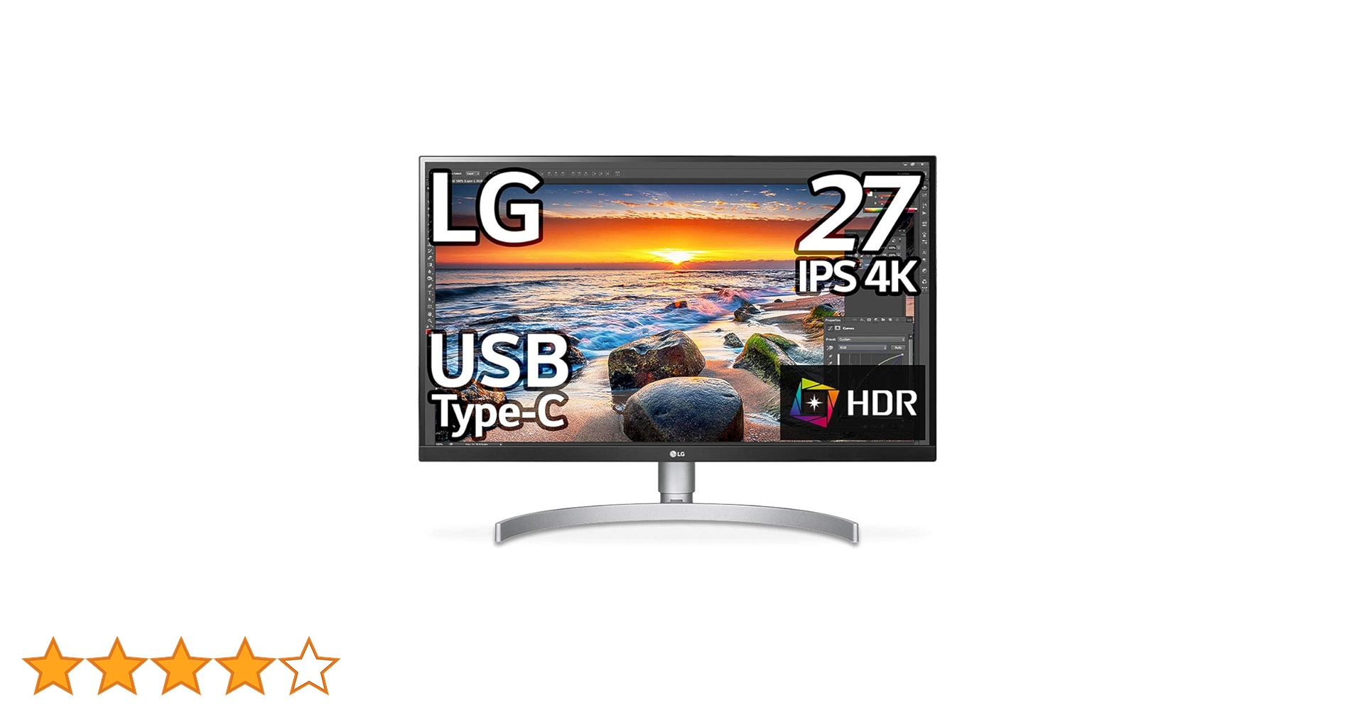 LG 27インチ USB Type-C 4K モニター（別製品スタンド付） USB Type-C™