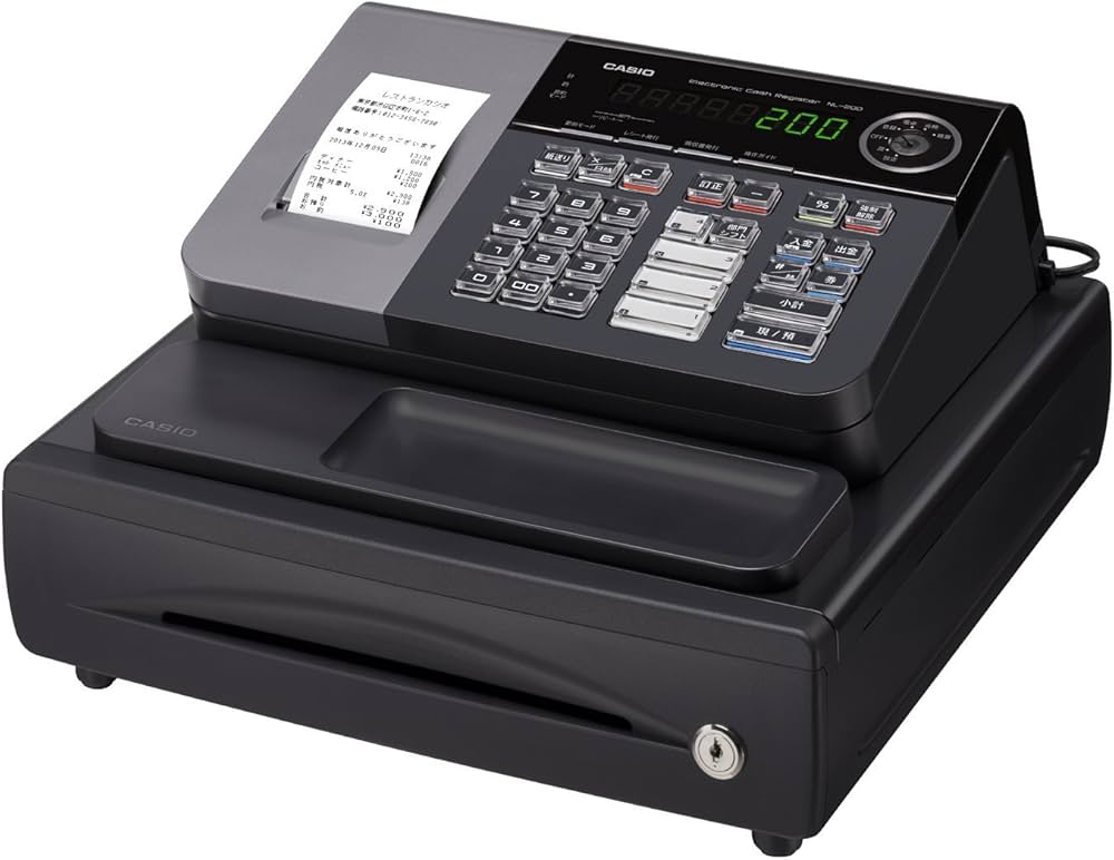 Amazon | カシオ レジスター 8部門 NL-200BK ブラック | レジスター