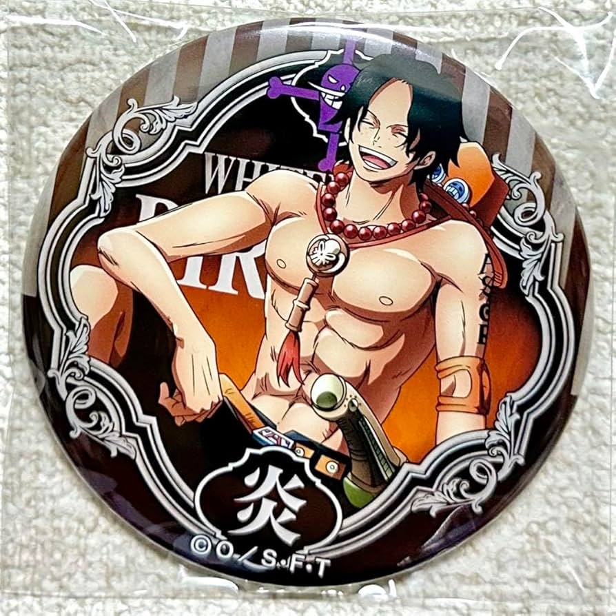ONE PIECE エース 缶バッジ 365日ステッカー 7点セット ONE PIECE