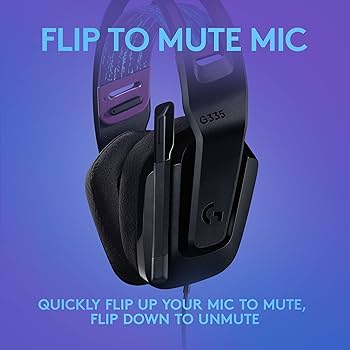 Amazon.com: Logitech G335 Wired Gaming Headset, with Flip to Mute