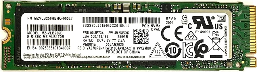 Amazon.com: OEM Samsung PM981 256GB M.2 PCIe NVME Solid State