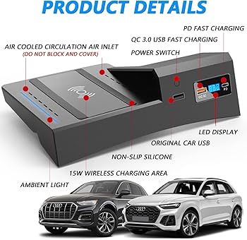 Amazon.co.jp: 2022革新版 車載 ワイヤレス充電器 アウディ Audi Q5