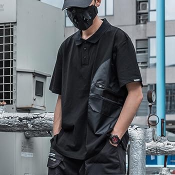 FROPEDGE Japanese Techwear Shirt Cool t Shirts Mens Shirts Casual