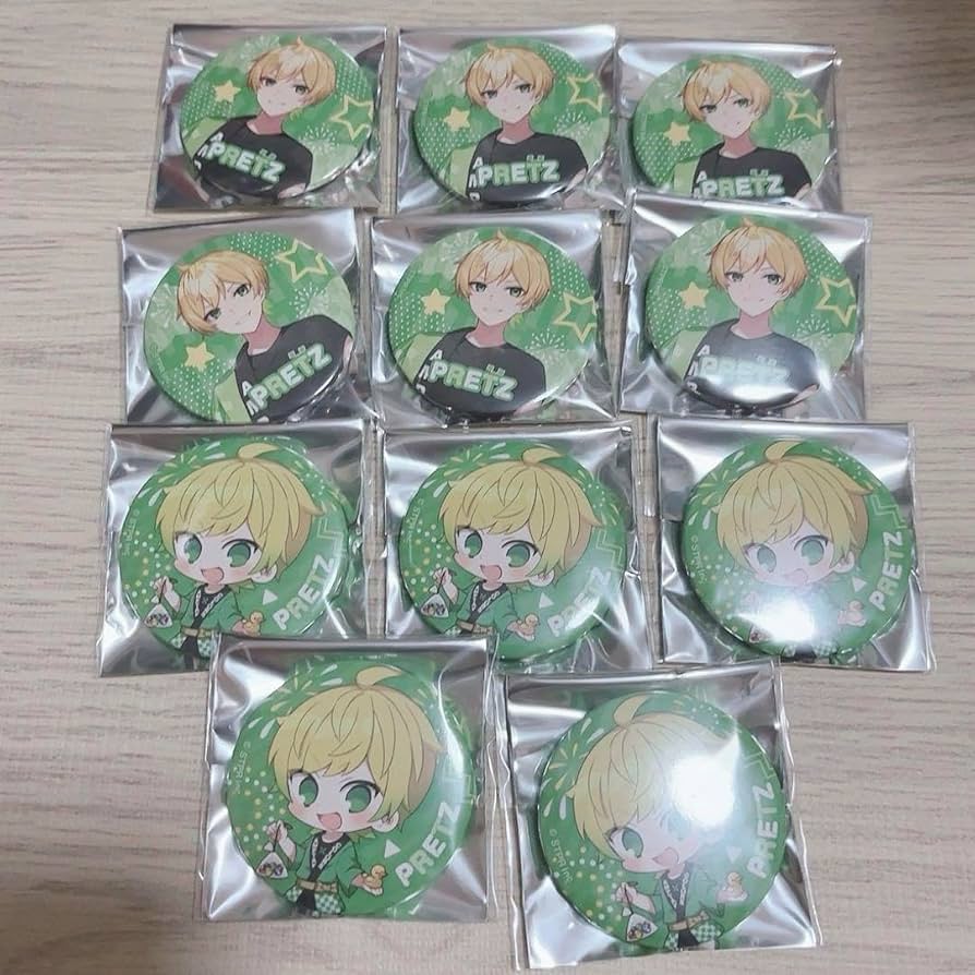 ぷりっつさん 缶バッジ 等身 ぷりっつさん 缶バッジ 等身