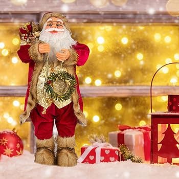 サンタクロース置物スタンディング人形クリスマス