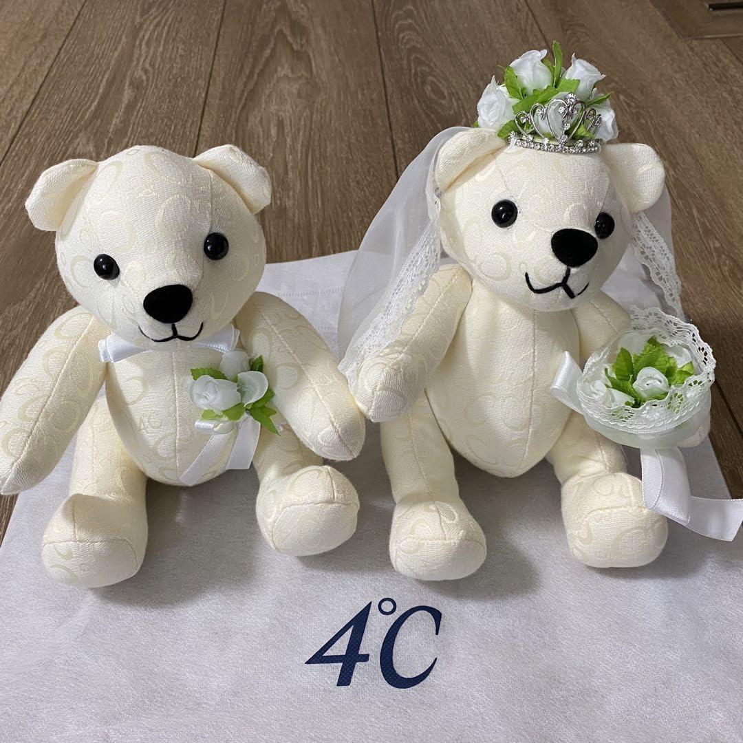 テディベアー、ウェルカムウェディングベアー木製アンティークチェア