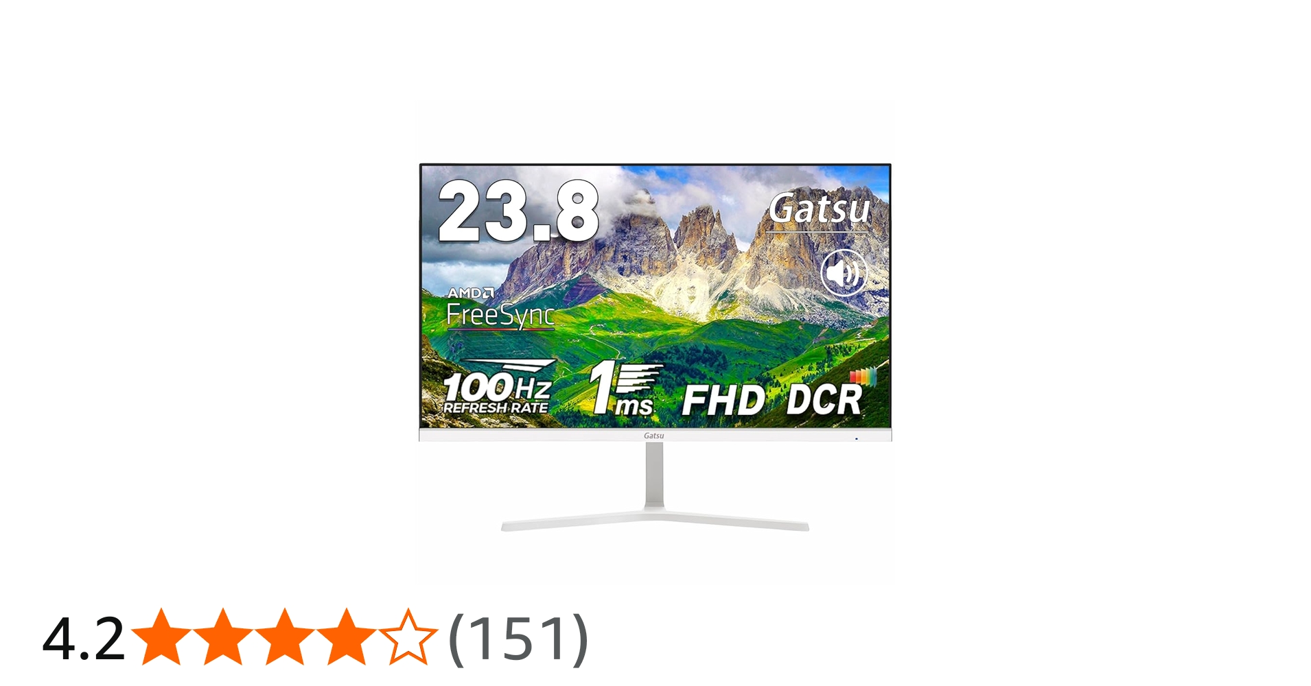 Amazon.co.jp: 【発売セール】Gatsu ゲーミングモニター 白 23.8インチ