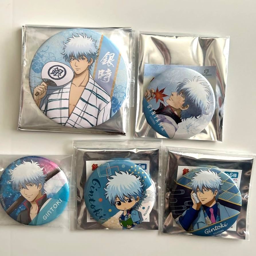 銀魂 大銀魂展 んまい棒 缶バッジ 白夜叉 銀魂 大銀魂展 んまい棒 缶