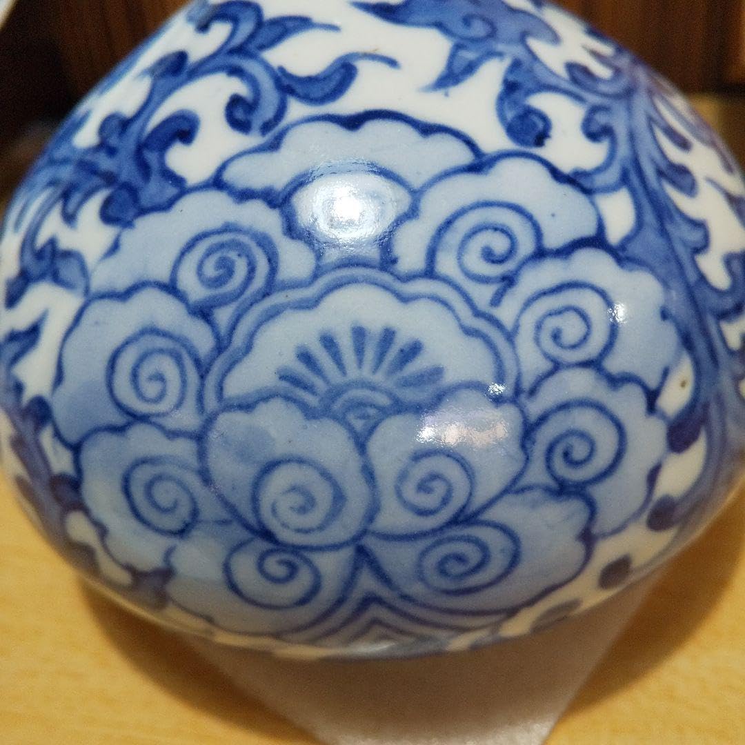 ♥時代 染付♥ 水指 茶道具 骨董 古玩 ♥時代 染付♥ 水指 茶道具 骨董