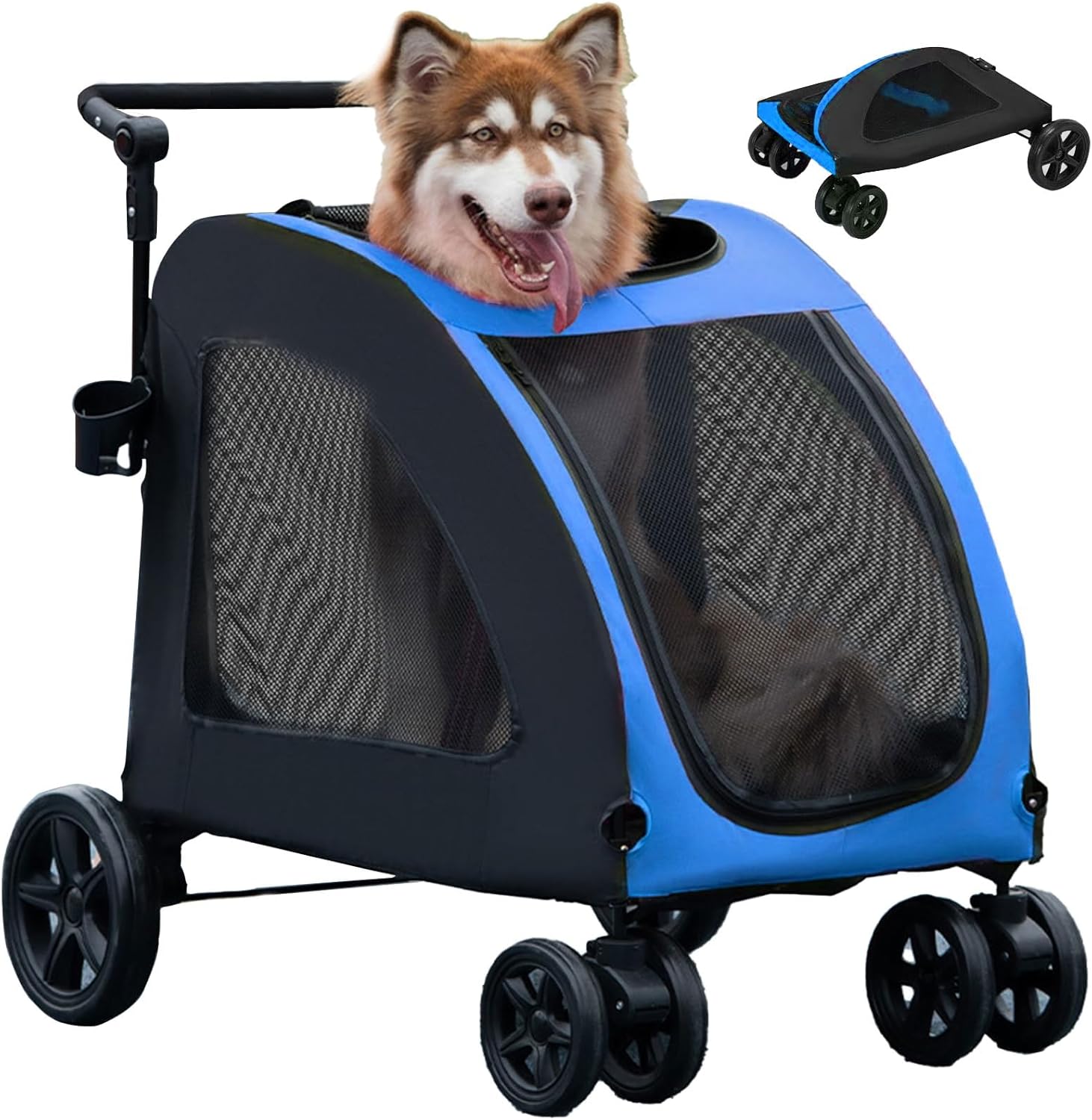 LUKANG ペットカート 折り畳み式 ペットカート 小型犬 360度回転