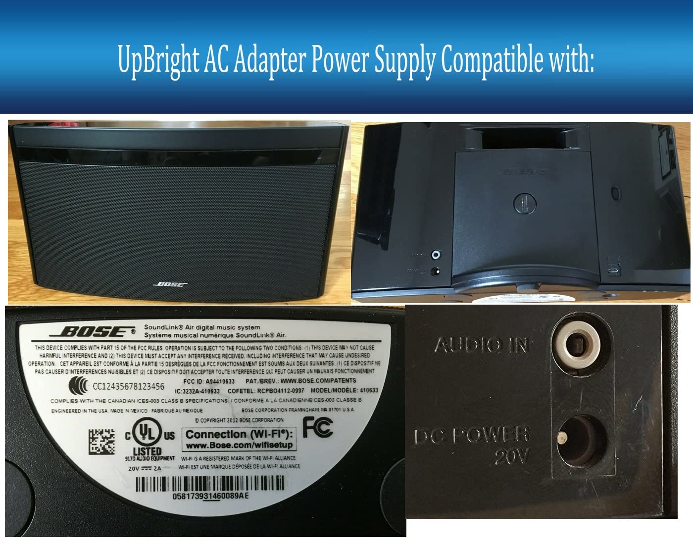 Amazon.com: UpBright 20V 2A AC/DC Adapter Compatible with Bose