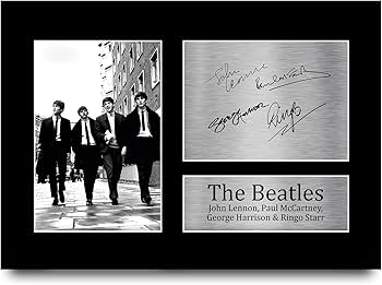 Amazon.co.jp: HWC Trading The Beatles サイン入り A4 プリント