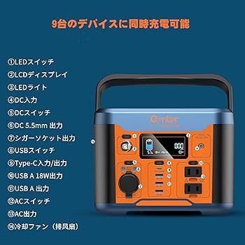 Amazon.co.jp: Comter ポータブル電源 大容量 80000mAh/296Wh 発電機