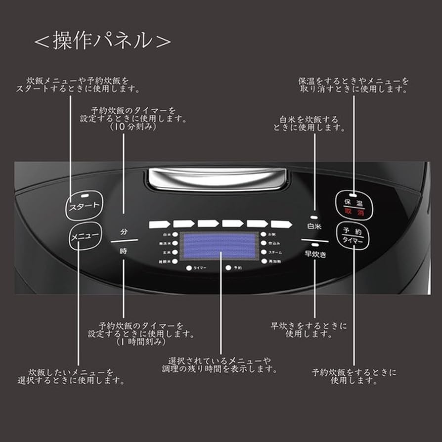 Amazon | ROOMMATE 一升炊き 炊飯器 加楽炊き ブラック RM-223H