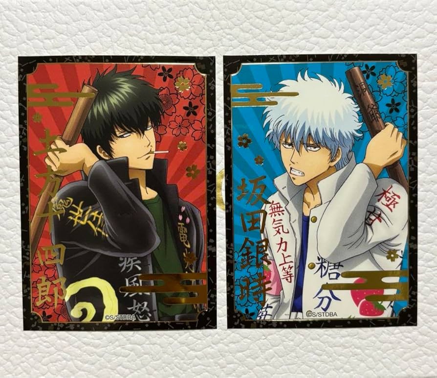 銀魂】坂田銀時/土方十四郎 缶バッジ 花鳥風月 大団円 銀魂 土方十