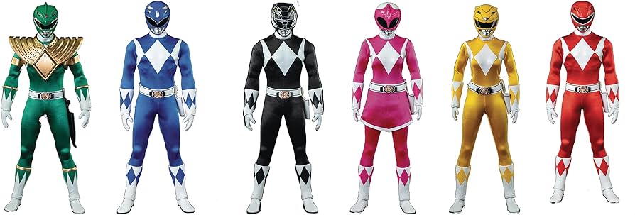 threezero Mighty Morphin Power Rangers Collectible Figure Set