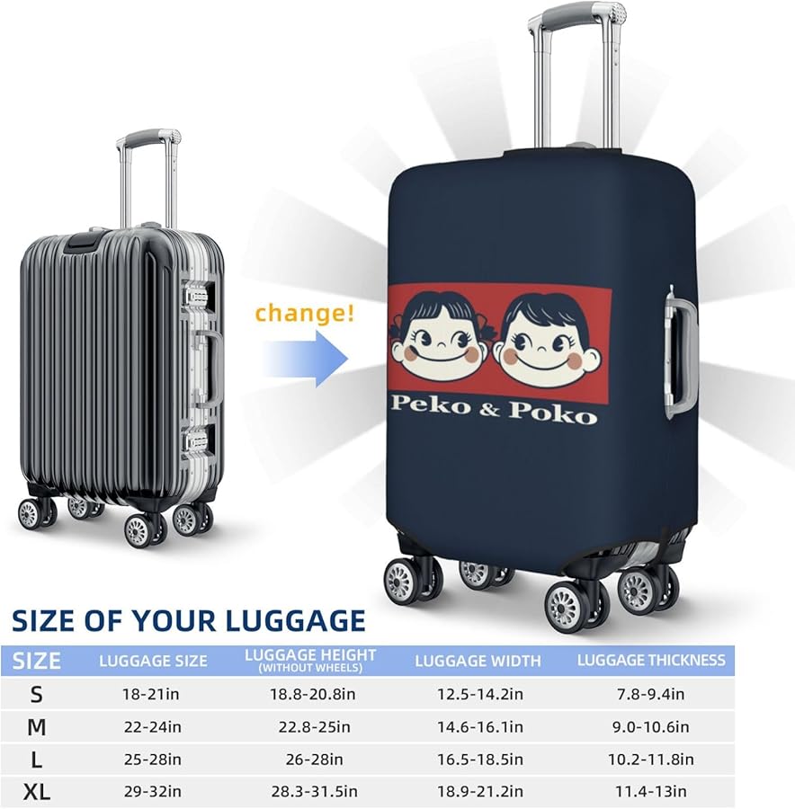 Amazon | [Aomowlulu] ペコちゃん ポコちゃん スーツケースカバー