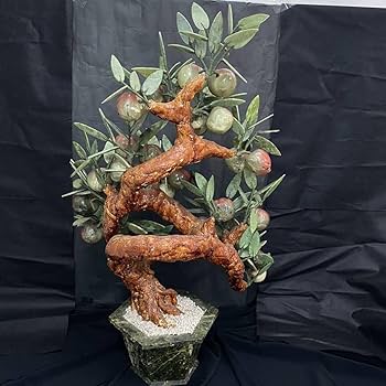 Amazon.co.jp: B50 天然玉 石彫刻 特大 玉石桃木彫刻 寿山桃木 玉桃 桃