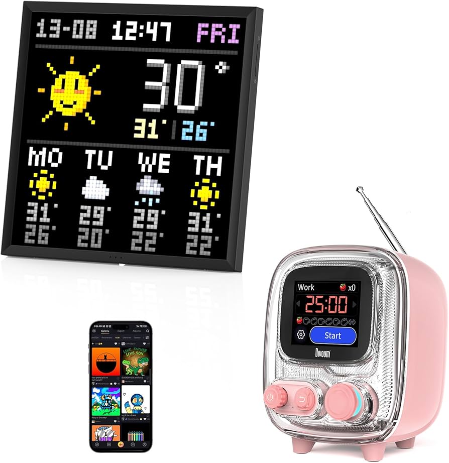 Amazon.com: Divoom Pixoo-64, 64 X 64 LED Panel Display Frame +