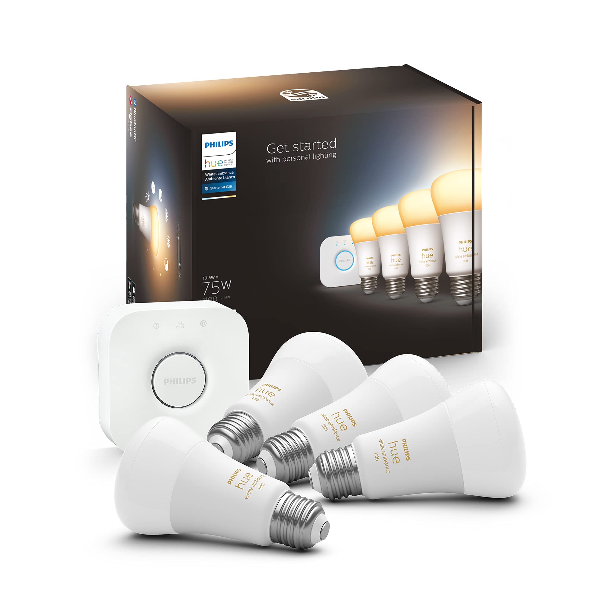 Amazon.com: Philips Hue Smart Light Starter Kit - Includes (1