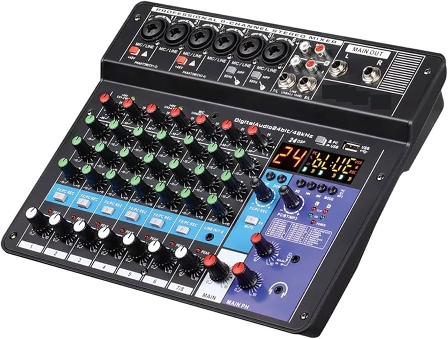 Amazon.co.jp: DJ 機器 6 チャンネル プロフェッショナル ポータブル