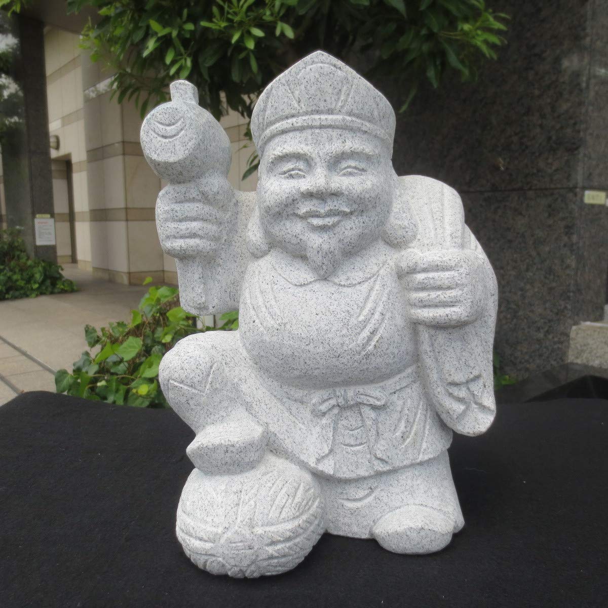 大黒天（A） 大黒様 置物 オブジェ 縁起物 雑貨 御影石 みかげ