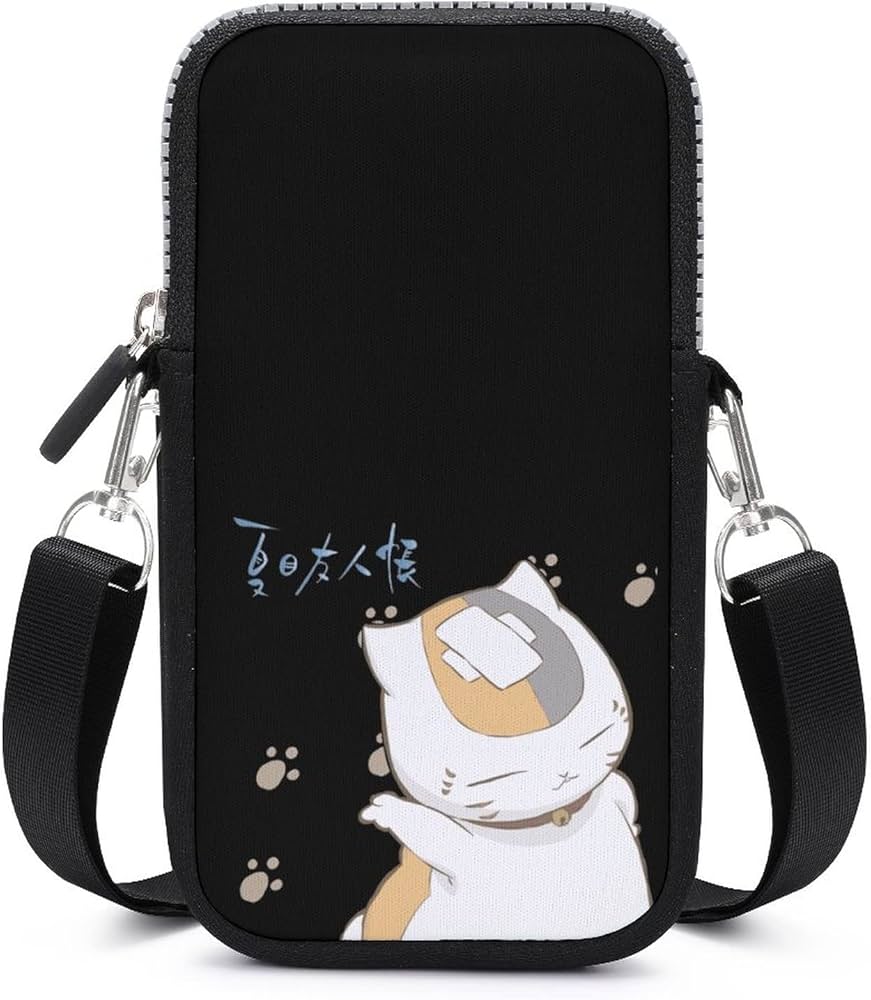 Amazon | スマホポーチ 夏目友人帳 ニャンコ先生 猫 アニメ ショルダー