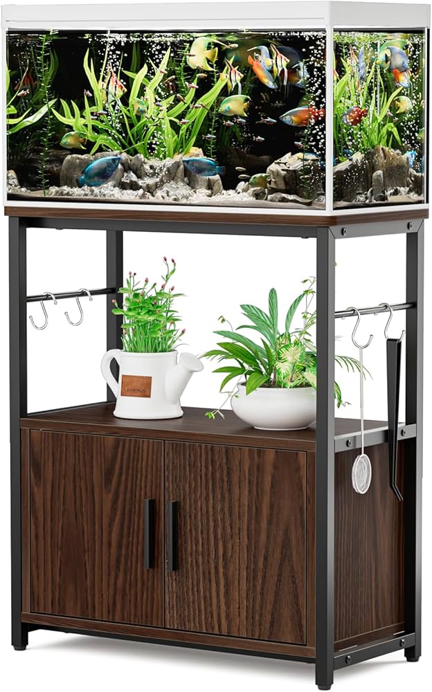 売れ筋 DEWEL水槽台60cm水槽台ラック棚スタンドキャビネット/配線溝付