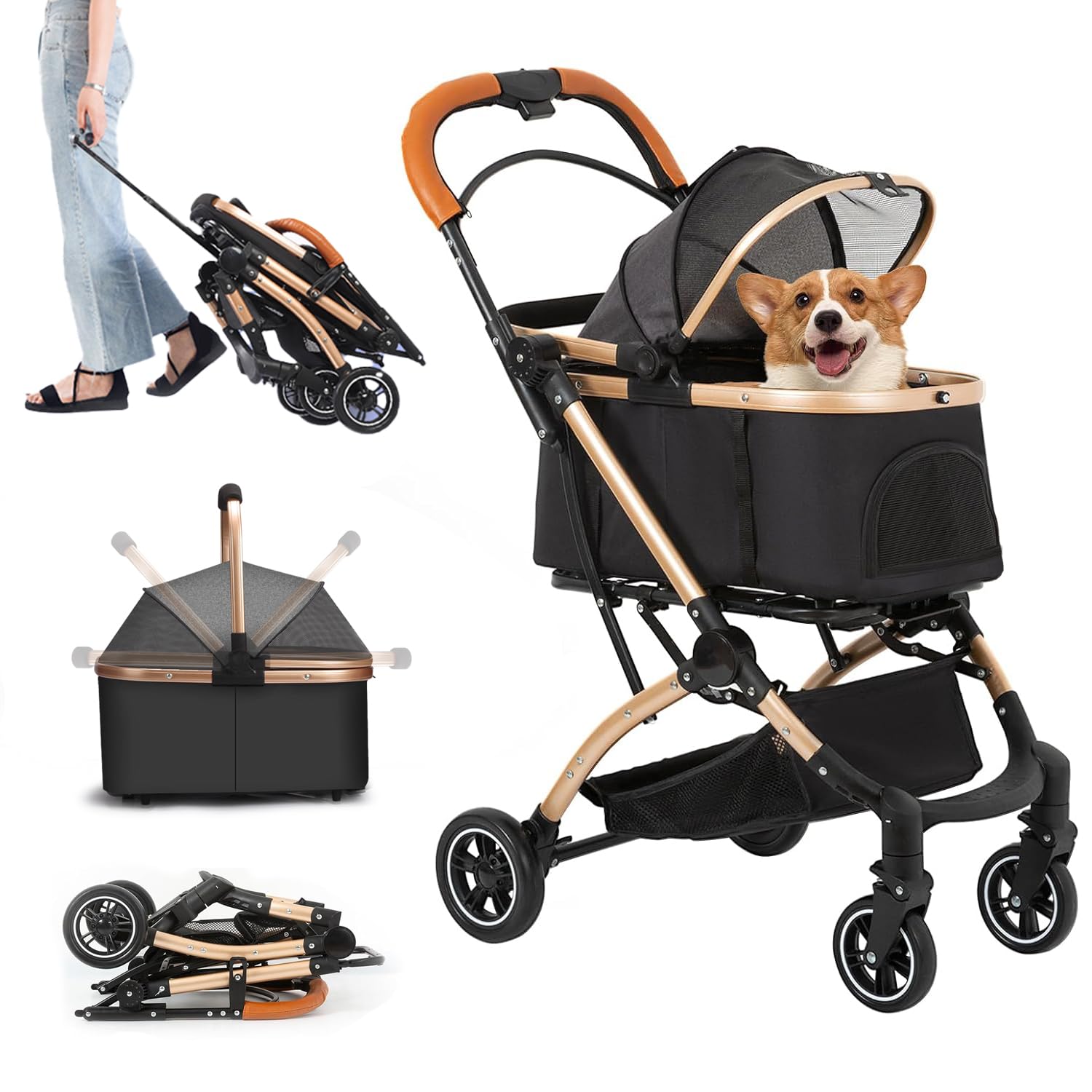 Amazon.co.jp: JZOOOZ ペットカート 分離型 キャスター付き 前輪360