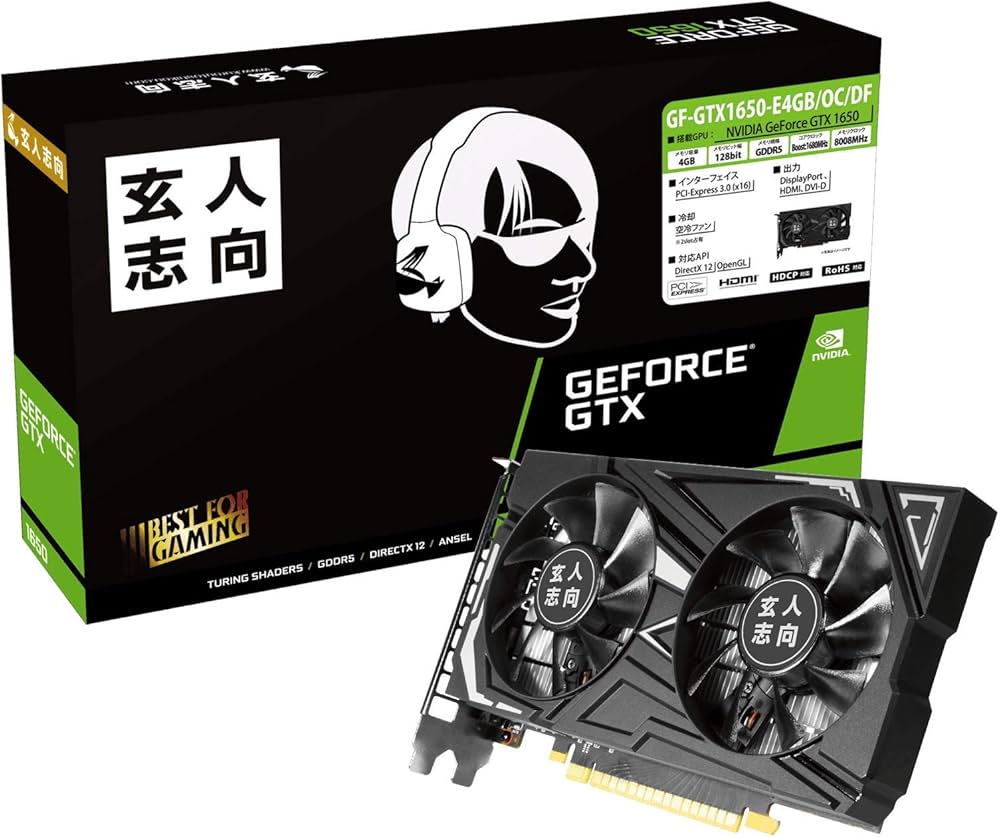 グラフィックボード・グラボ・ビデオカード GTX 1650 4GB PH-GTX1650