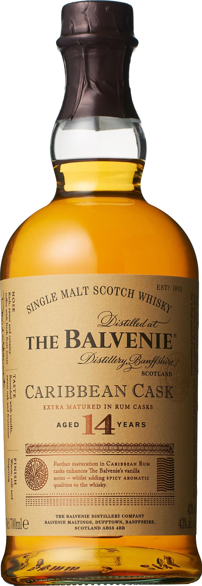 Amazon.co.jp: BALVENIE(バルヴェニー) 14年 カリビアンカスク 700ml