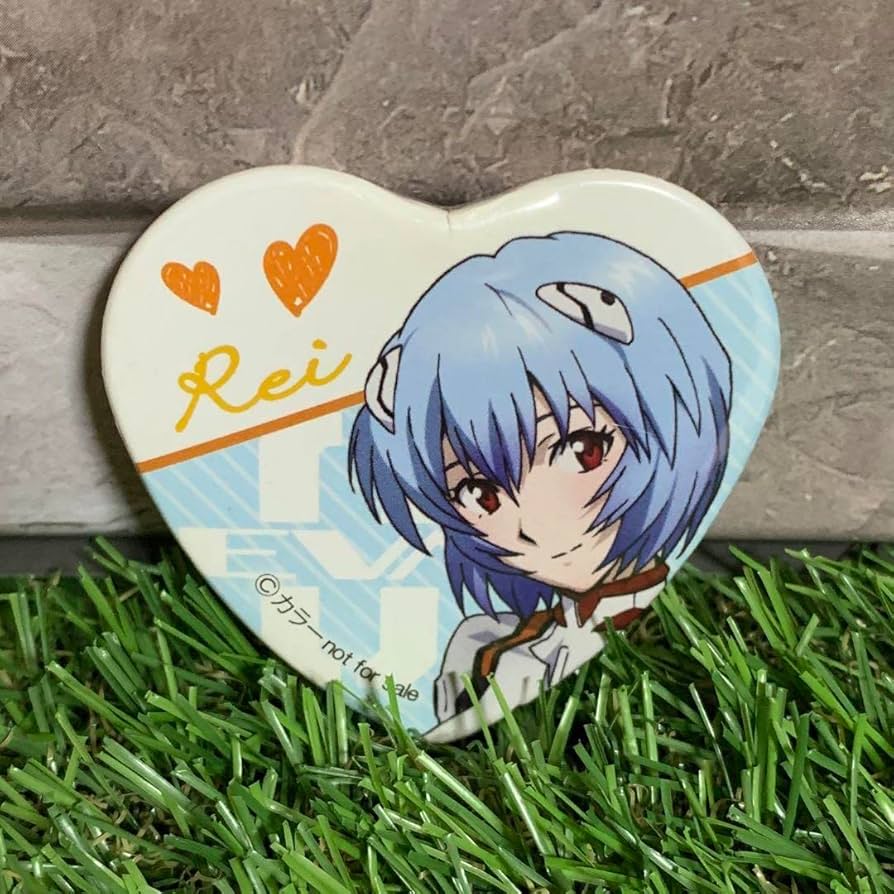 エヴァンゲリオン ハート型缶バッジ 綾波レイ バレンタイン